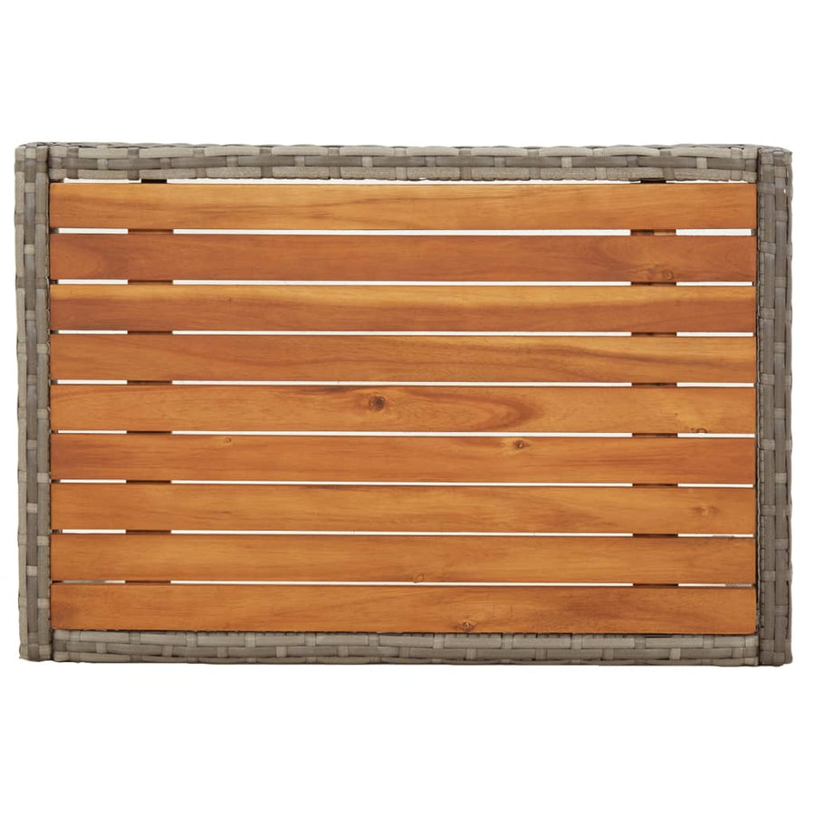 5-Delige Tuinset Met Kussens Poly Rattan Grijs 2x Bank + 2x Fauteuil + Tafel