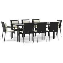 9-Delige Tuinset Poly Rattan 8 200 cm tafellengte Zwart
