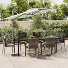 Tuinset 7-delig poly rattan zwart grijs
