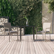 Tuinset 3-delig poly rattan zwart grijs