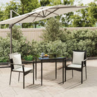 -Delige Tuinset Met Kussens Poly Rattan 3 80 cm tafellengte Zwart