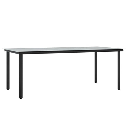 7-Delige Tuinset Met Kussens Poly Rattan 6 200 cm tafellengte Zwart
