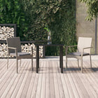 -Delige Tuinset Met Kussens Poly Rattan Zwart En 3 80 cm tafellengte Grijs