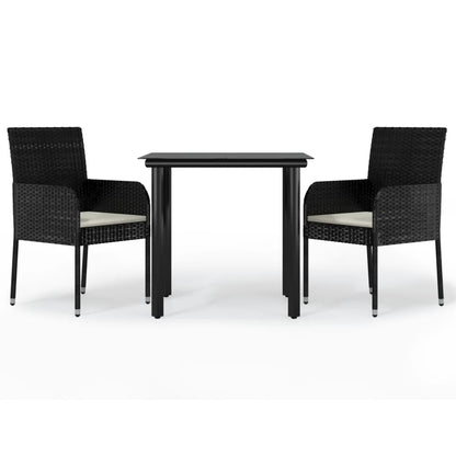 3-Delige Tuinset Met Kussens Poly Rattan 2