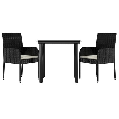 3-Delige Tuinset Met Kussens Poly Rattan 2