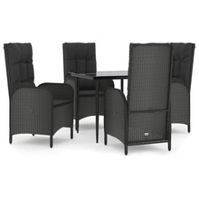 5-Delige Tuinset Met Kussens Poly Rattan Zwart 1