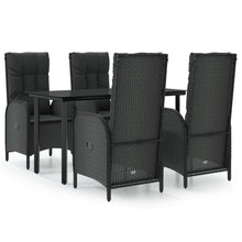 5-Delige Tuinset Met Kussens Poly Rattan Zwart 1