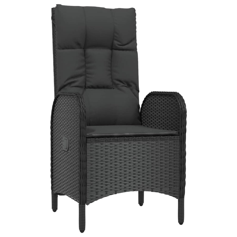 9-Delige Tuinset Poly Rattan Zwart 1 200 cm tafellengte
