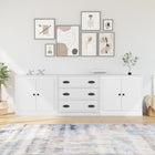 Dressoir 210x35,5x67,5 cm bewerkt hout wit
