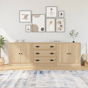 Dressoir bewerkt hout sonoma eiken
