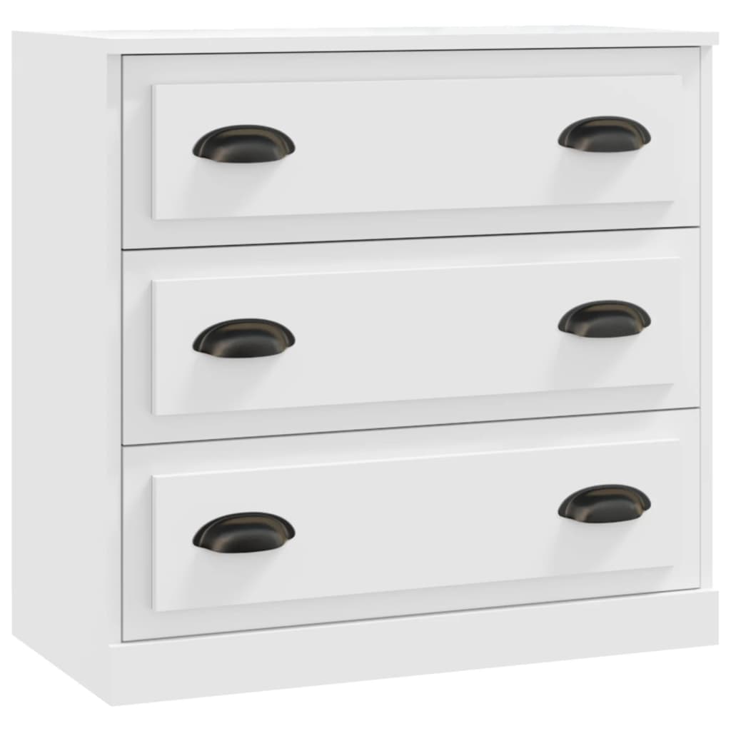 Dressoirs 2 St Bewerkt Hout Wit