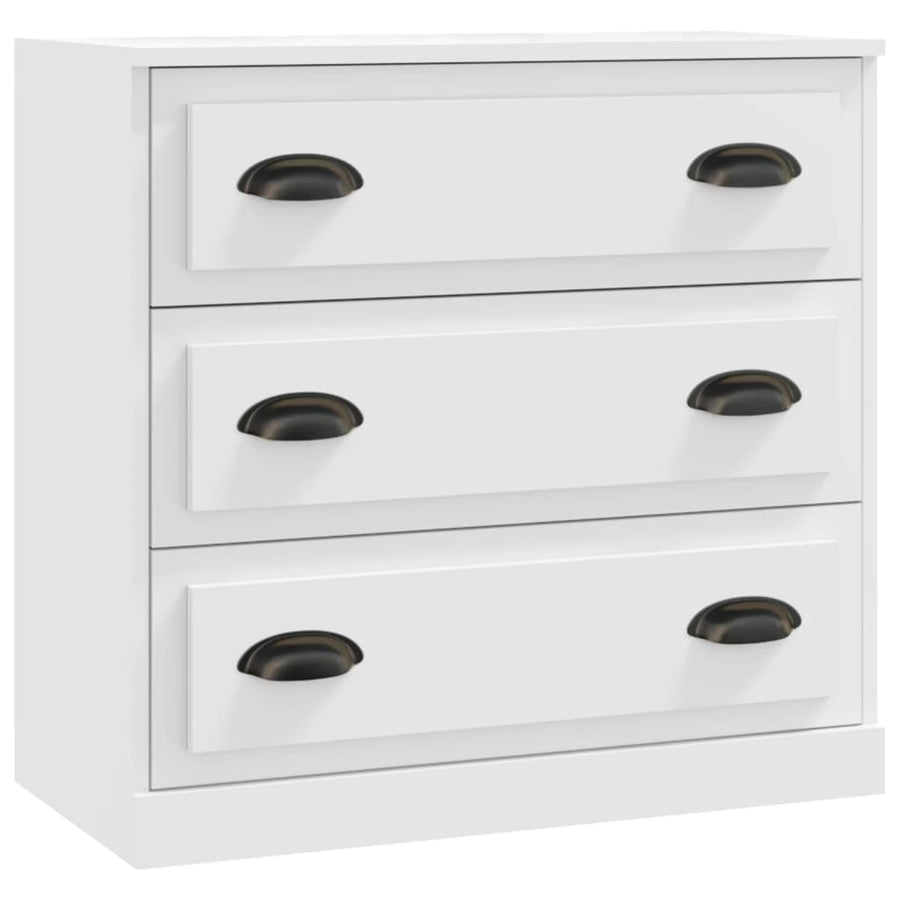 Dressoirs 2 St Bewerkt Hout Wit