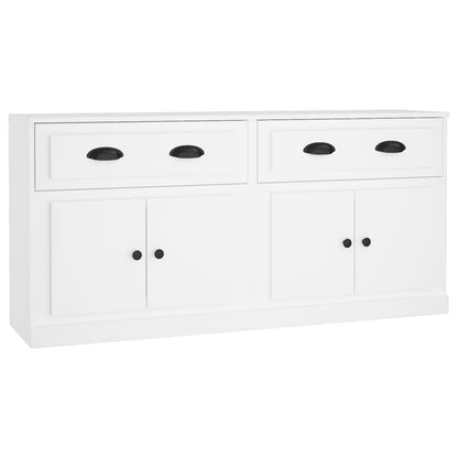 Dressoirs 2 St Bewerkt Hout Wit