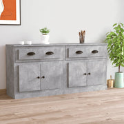 Sideboards 2 pcs distressed wood concrete grey