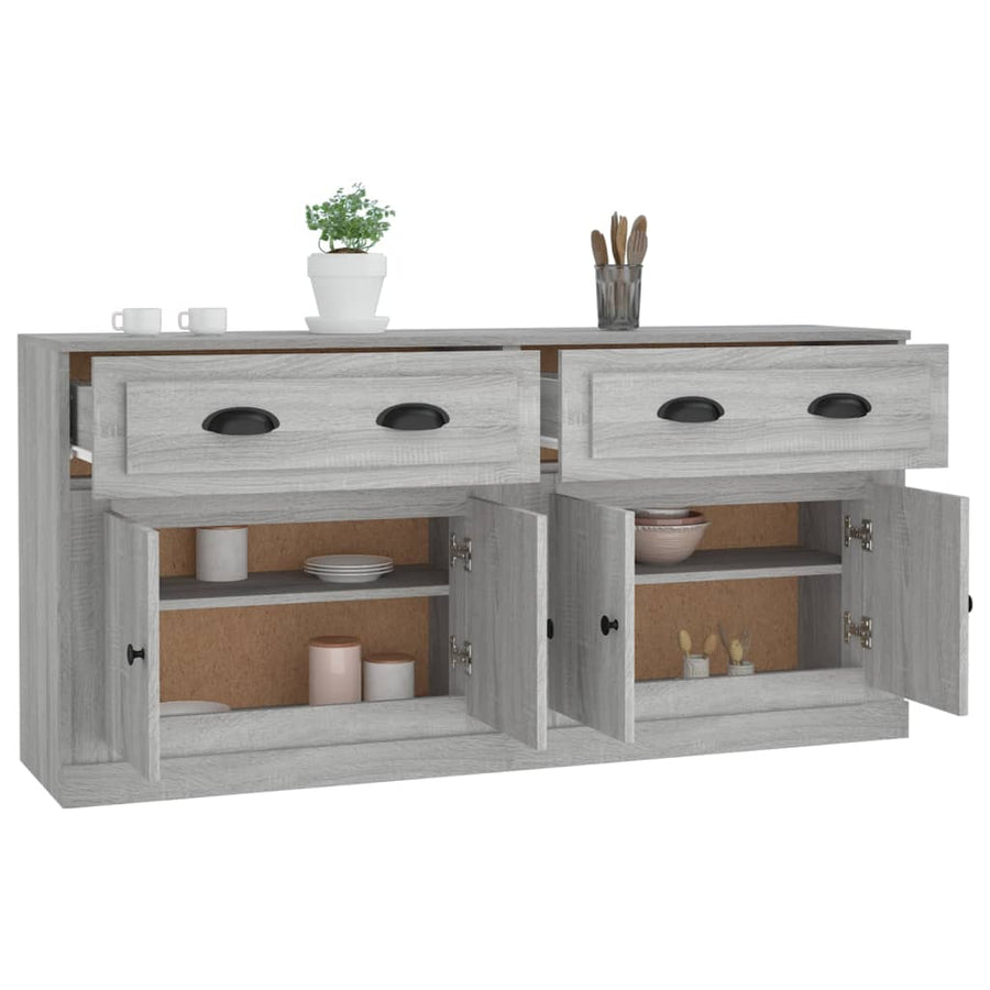 Dressoirs Bewerkt Hout Eikenkleurig Grijs sonoma