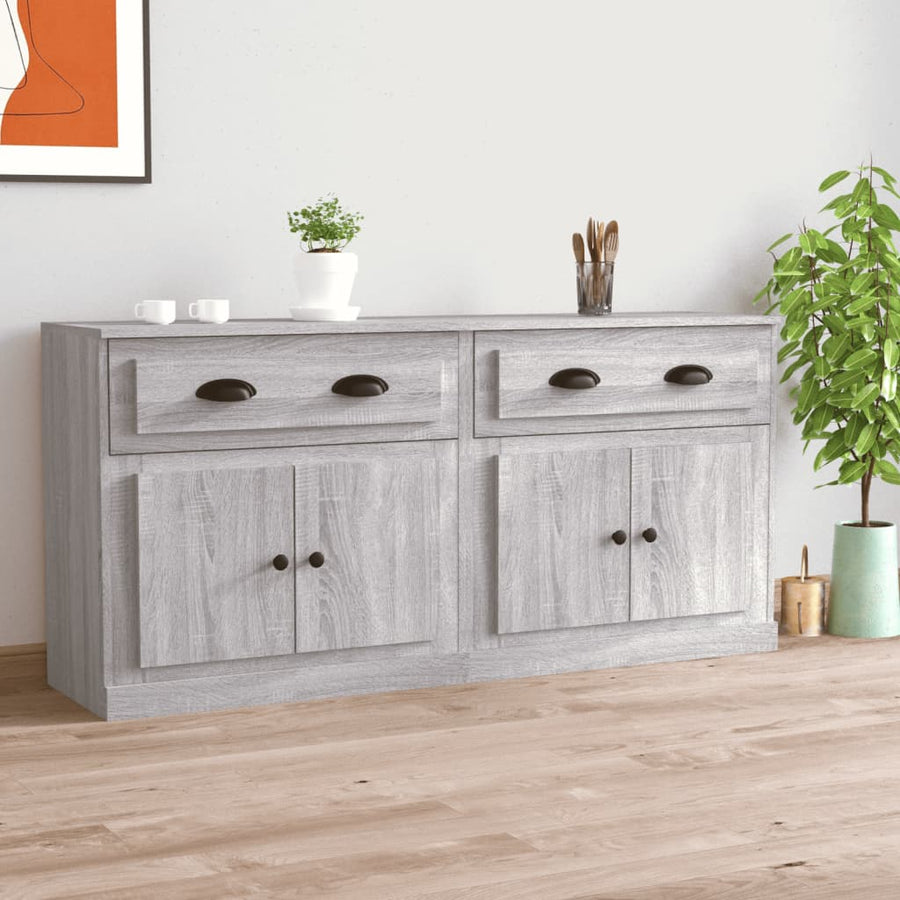 Dressoirs Bewerkt Hout Eikenkleurig Grijs sonoma