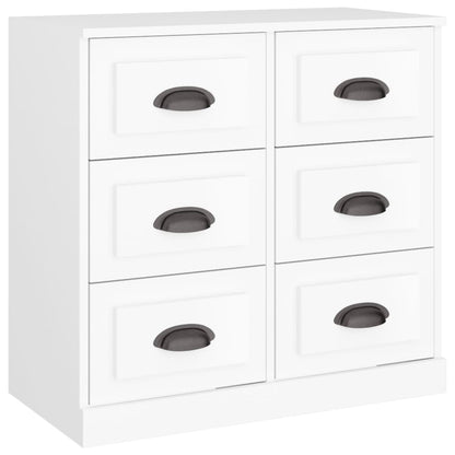 Dressoirs 2 St Bewerkt Hout Wit