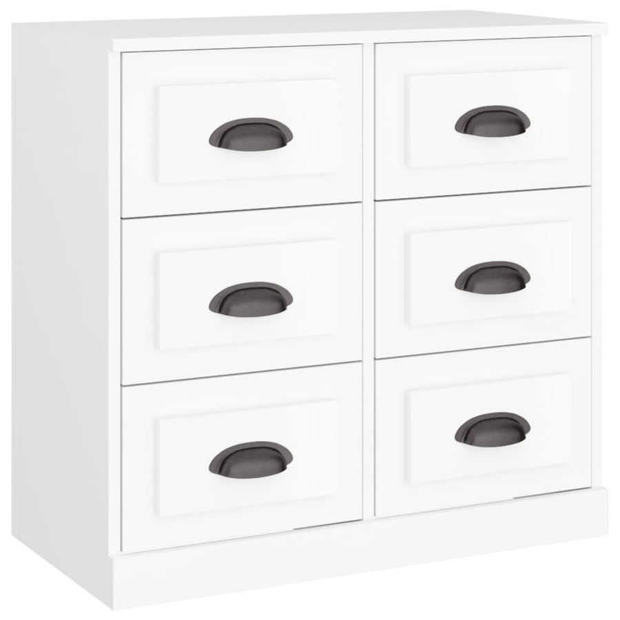 Dressoirs 2 St Bewerkt Hout Wit