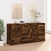 Dressoir bewerkt hout gerookt eiken 2 stuks