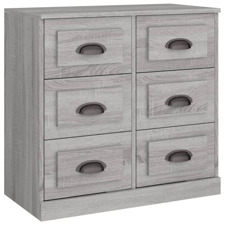 Dressoirs 2 St Bewerkt Hout Grijs Sonoma Eikenkleurig