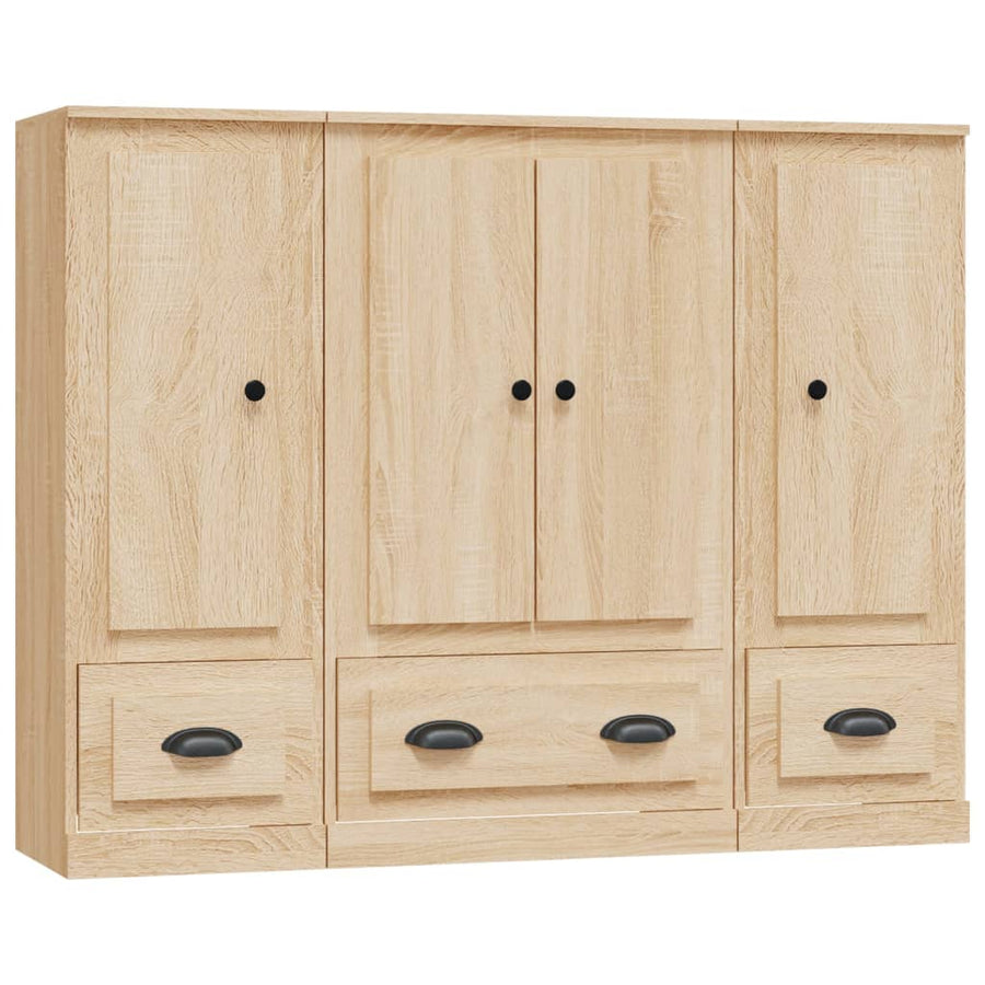 Hoge Kasten Bewerkt Hout Kleurig Sonoma eiken