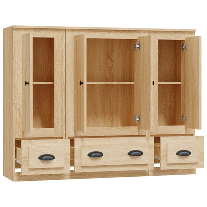 Hoge Kasten Bewerkt Hout Kleurig Sonoma eiken