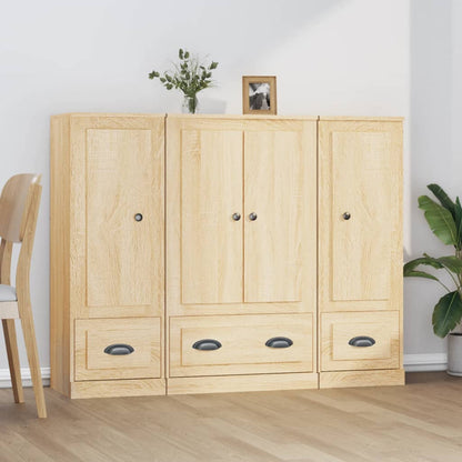 Hoge Kasten Bewerkt Hout Kleurig Sonoma eiken