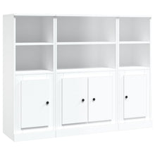 Hoge Kasten Bewerkt Hout Wit