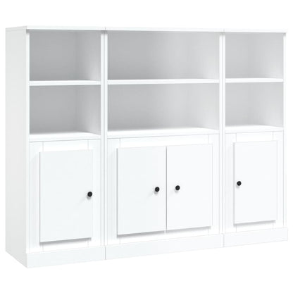 Hoge Kasten Bewerkt Hout Wit