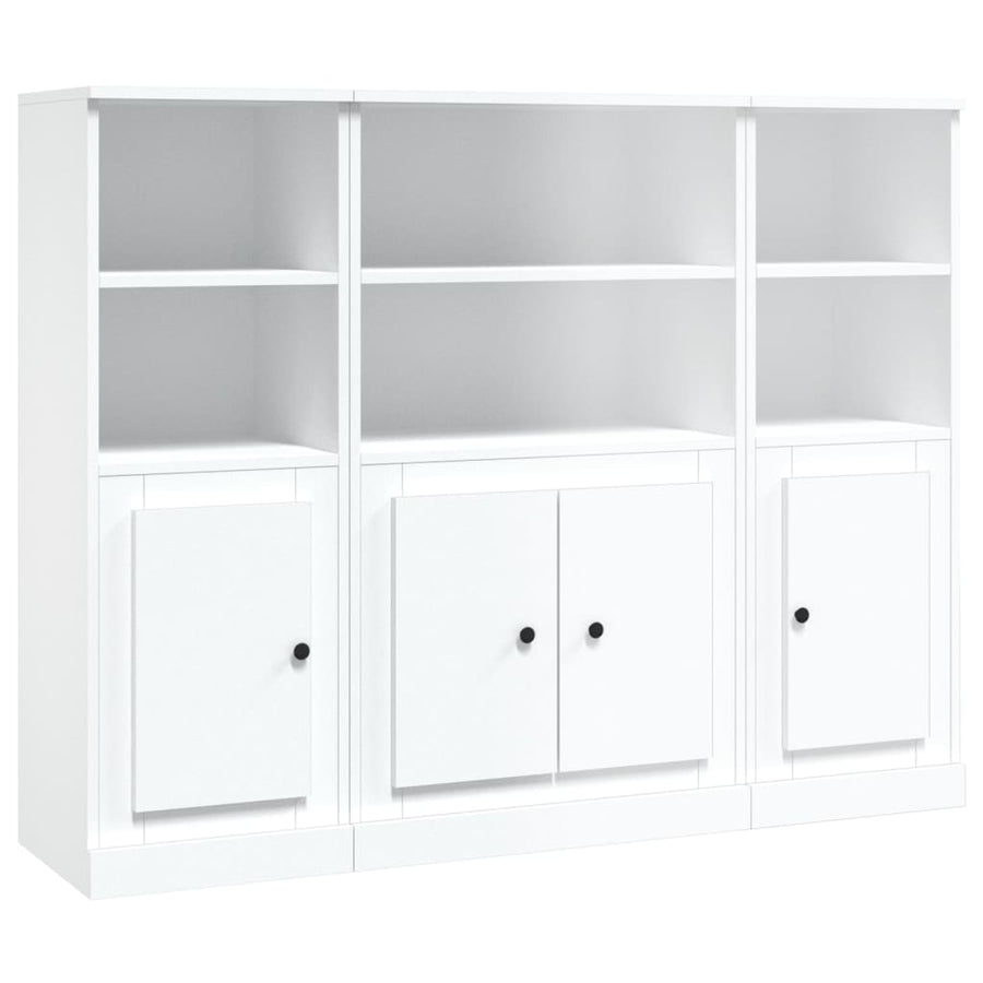 Hoge Kasten Bewerkt Hout Wit