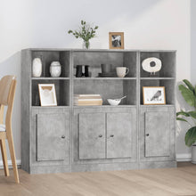 Hoge Kasten 3 St Bewerkt Hout Betongrijs