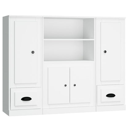 Hoge Kasten Bewerkt Hout Wit