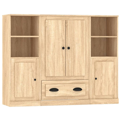 Hoge Kasten Bewerkt Hout Kleurig Sonoma eiken