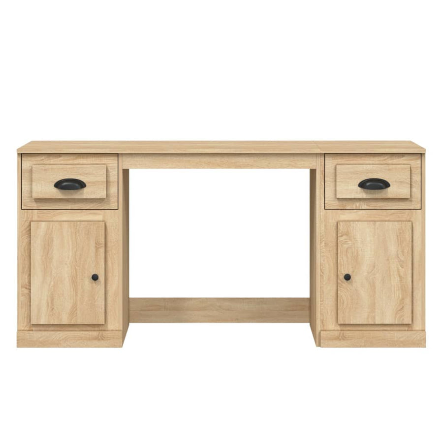 Bureau Met Kast Bewerkt Hout Sonoma Eikenkleurig