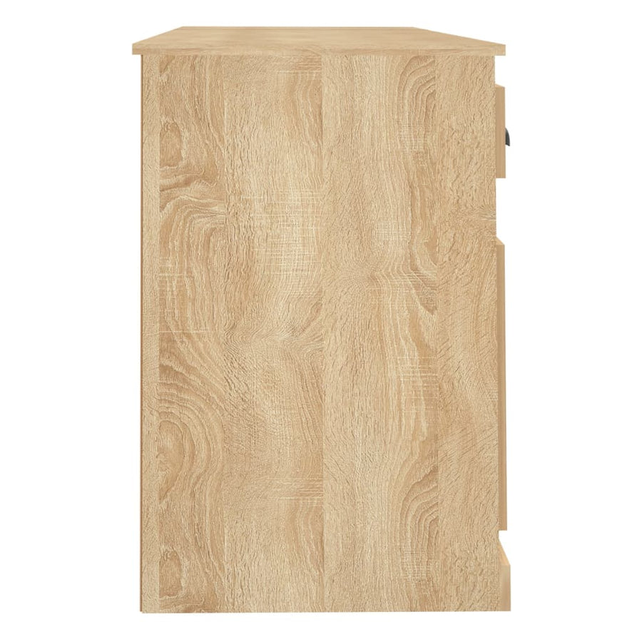 Bureau Met Kast Bewerkt Hout Sonoma Eikenkleurig