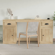 Desk with cabinet processed wood Sonoma oak colored