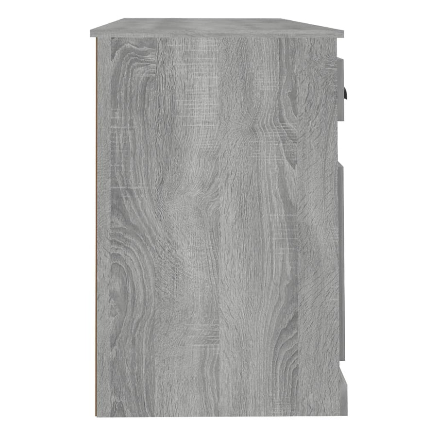 Bureau Met Kast Bewerkt Hout Grijs Sonoma Eikenkleurig