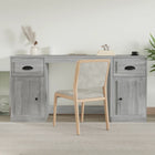 Desk with cabinet treated wood grey Sonoma oak coloured