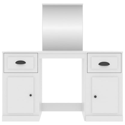 Kaptafel Met Spiegel 130X50X132,5 Cm Wit