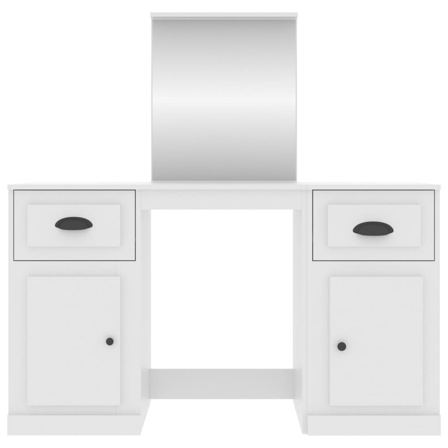 Kaptafel Met Spiegel 130X50X132,5 Cm Wit