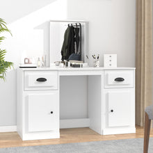 Kaptafel Met Spiegel 130X50X132,5 Cm Wit