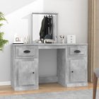 Dressing table with mirror 130x50x132.5 cm concrete grey