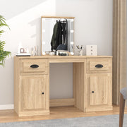 Kaptafel 130x50x132,5 cm sonoma eiken LED