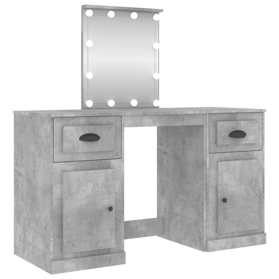 Kaptafel Met Led-Verlichting 130X50X132,5 Cm Betongrijs