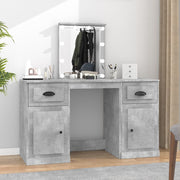 Kaptafel 130x50x132,5 cm betongrijs LED