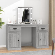 Kaptafel 130x50x132,5 cm grijs sonoma eiken met LED