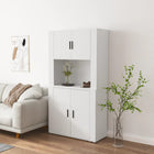 Hoge kast 80x33x80 cm bewerkt hout wit