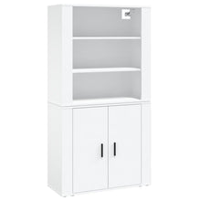 Hoge Kast Bewerkt Hout Wit