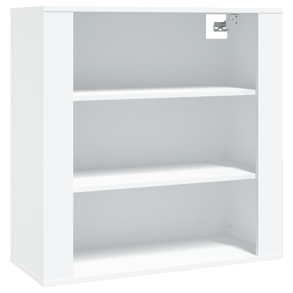 Hoge Kast Bewerkt Hout Wit