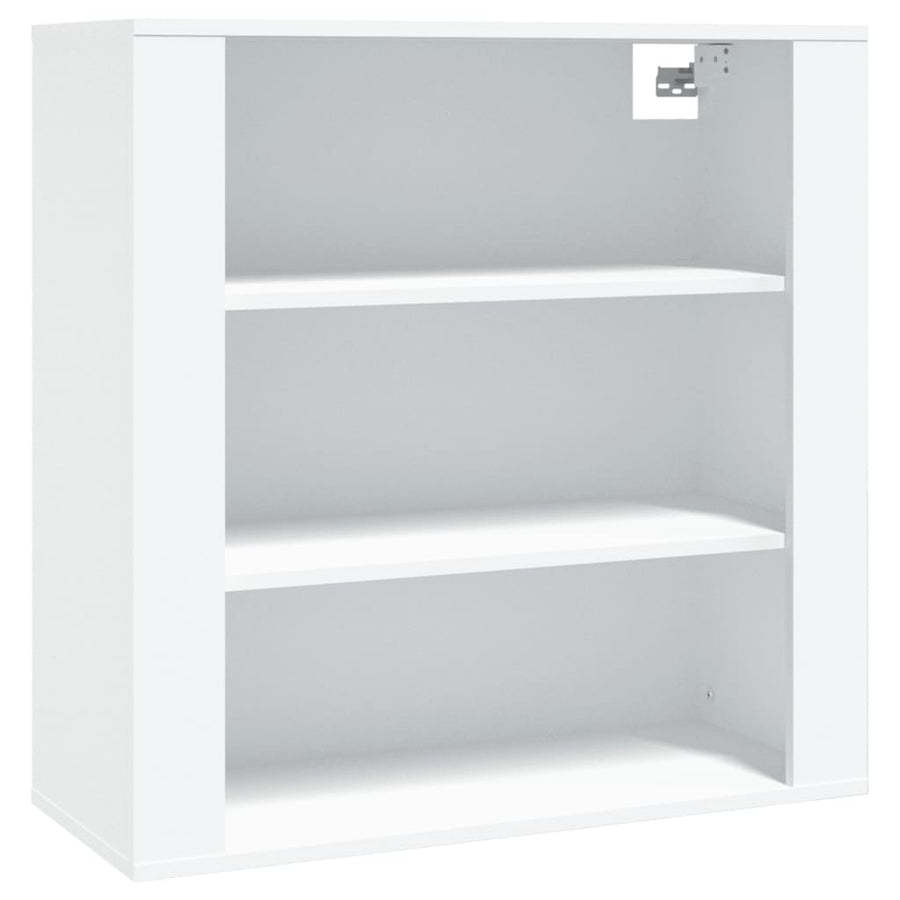 Hoge Kast Bewerkt Hout Wit